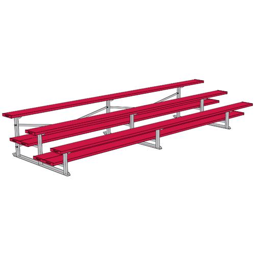 JayPro 3 Row 15 All Aluminum Preferred Bleacher Powder Coated Pink