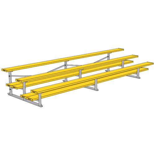 JayPro 3 Row 15 All Aluminum Preferred Bleacher Powder Coated Yellow