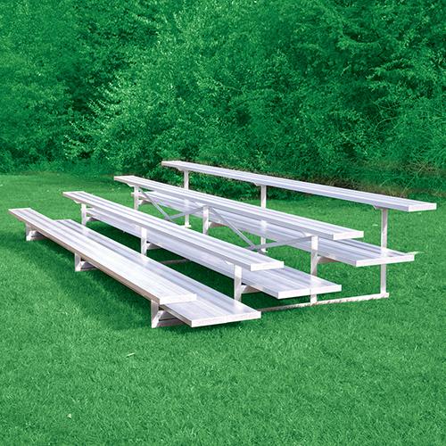 JayPro 4 Row 15 All Aluminum Preferred Bleacher Natural Finish