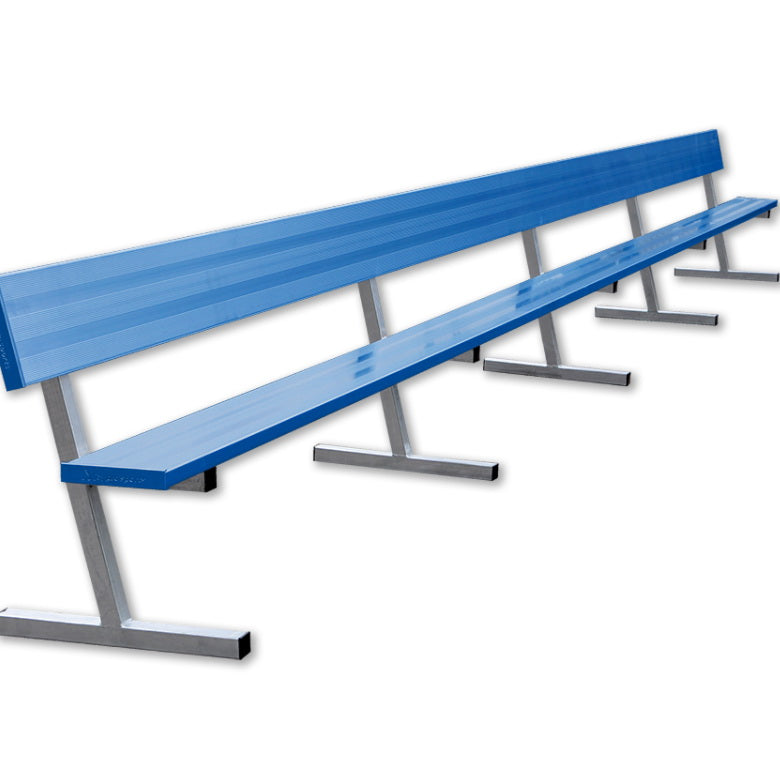 Player Bench with Seat Back - 27' - Portable - Powder Coated