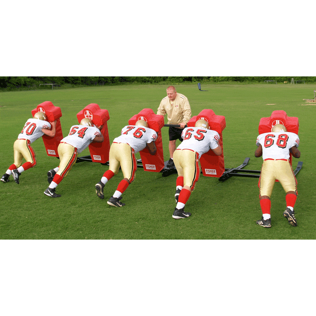 Fisher 6 Man Football Brute Blocking Sled - Pitch Pro Direct