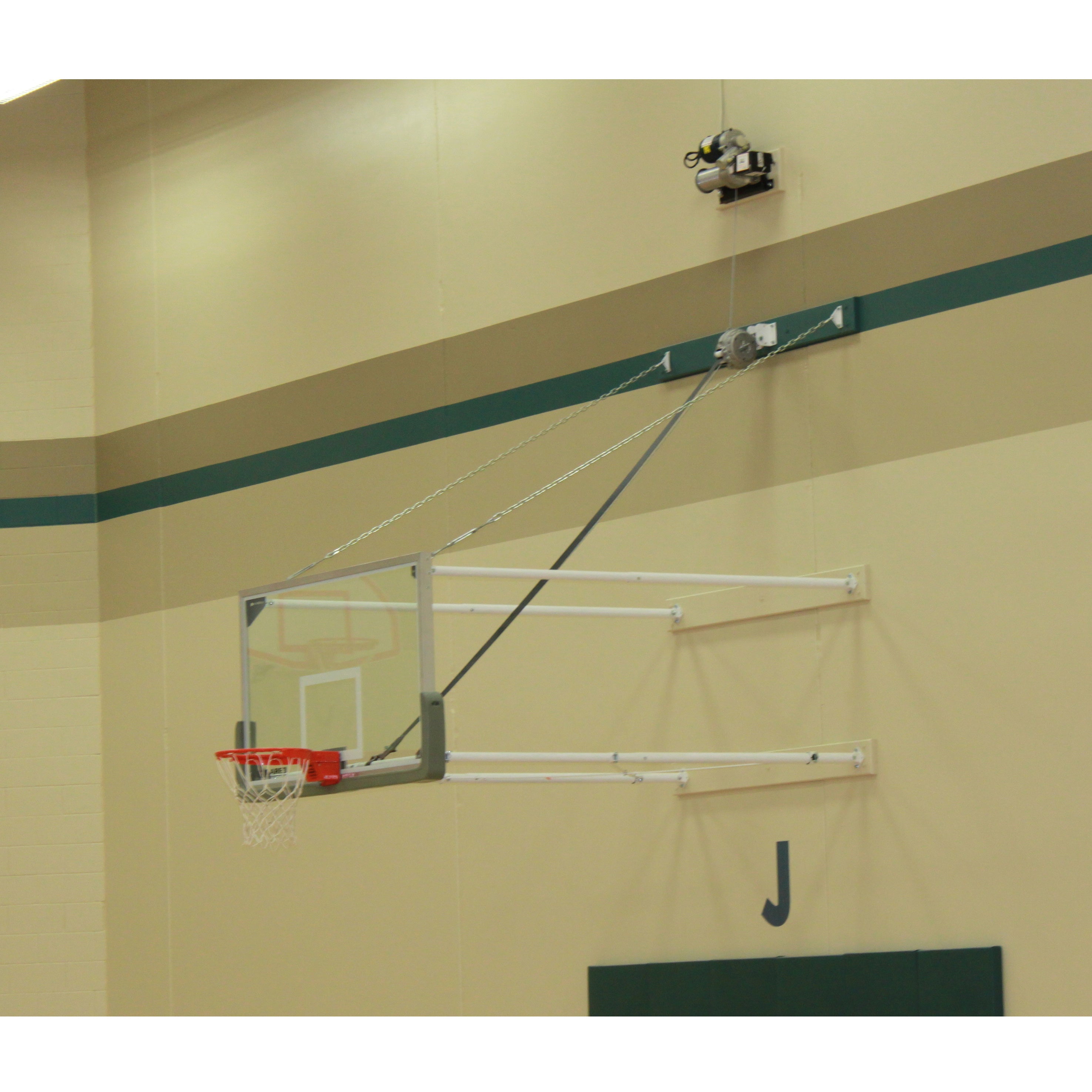 Gared Corner Mount Fold-Up Wall Mount Basketball Backstop