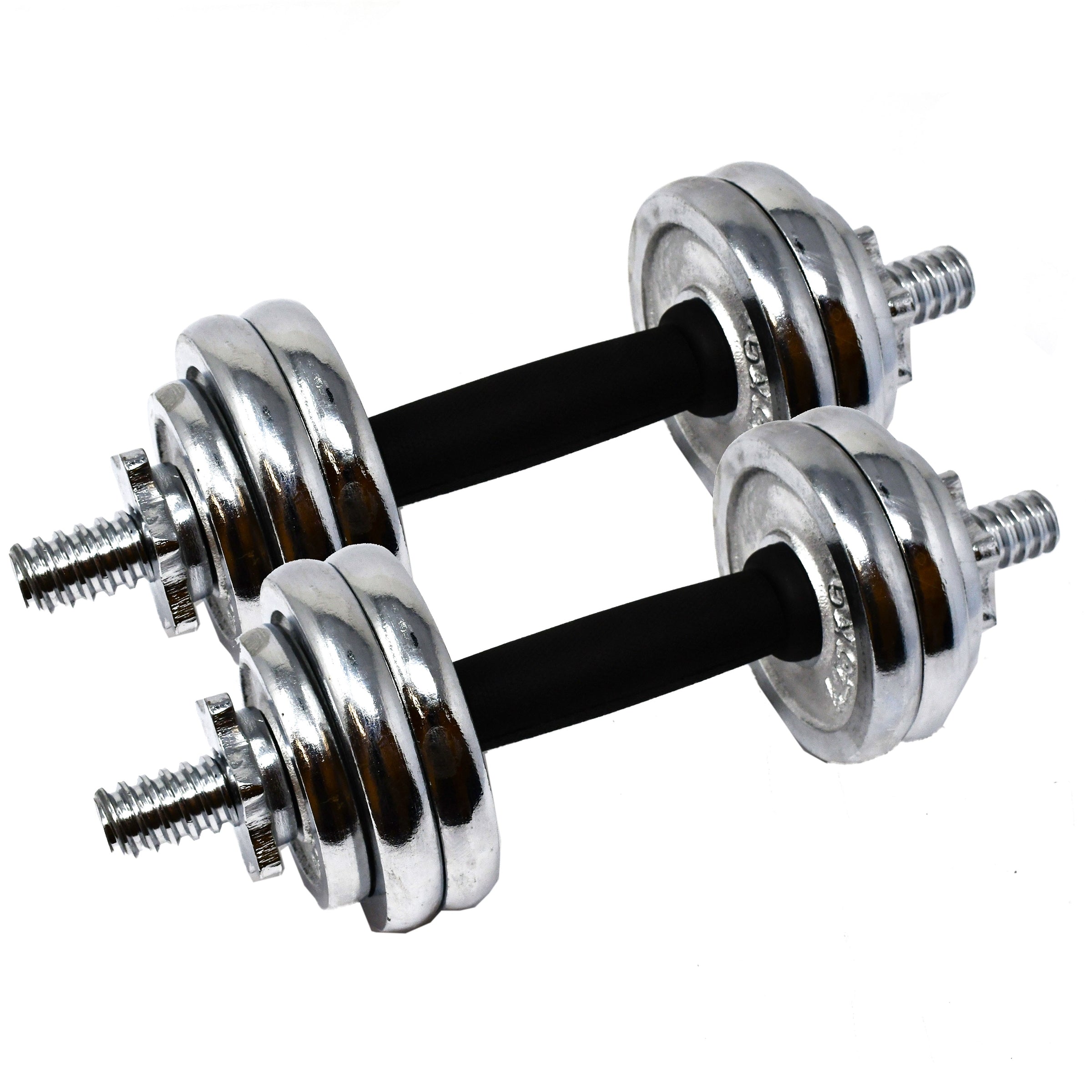 Cast Iron Adjustable Dumbbell Set for Home Gym - 33 lbs (15 kg)