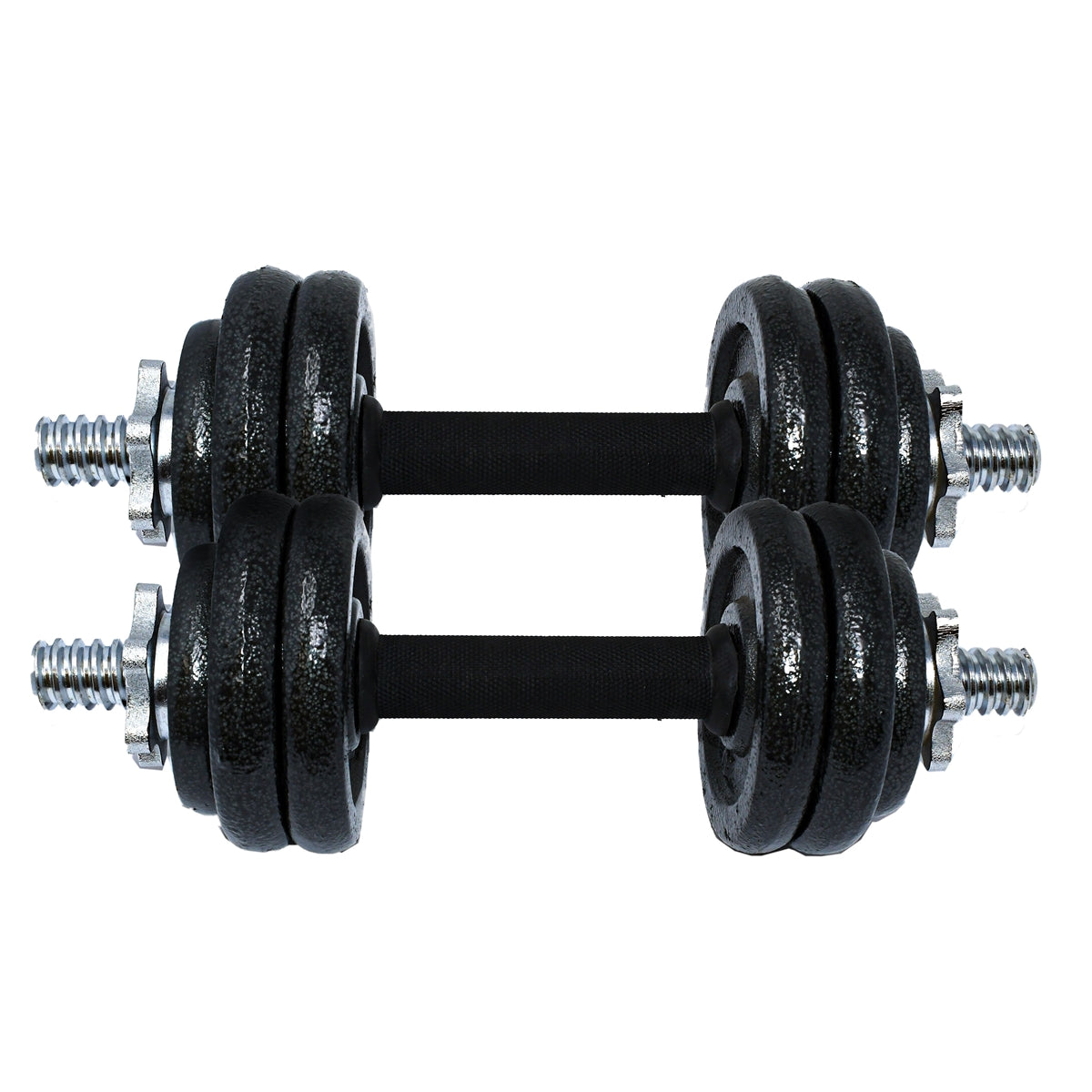 Cast Iron Adjustable Dumbbell Set for Home Gym - 33 lbs (15 kg)