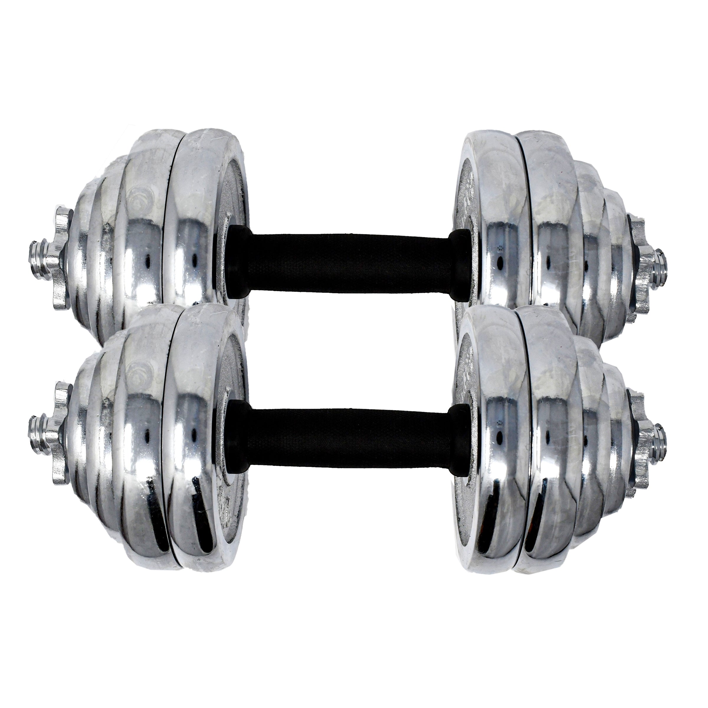 Cast Iron Adjustable Dumbbell Set for Home Gym - 66 lbs (30 kg)