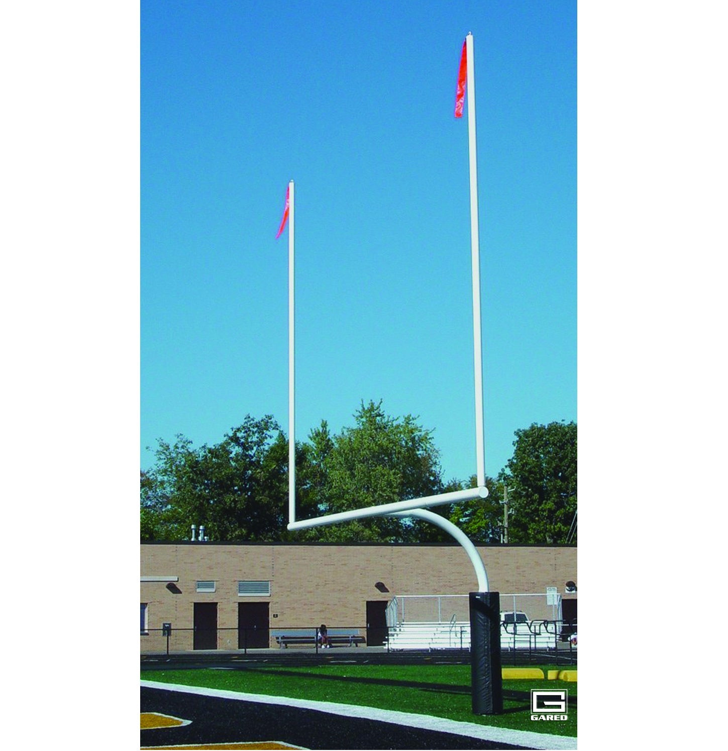 Gared High School 4-1/2" O.D. Football Goalpost, Surface Mount