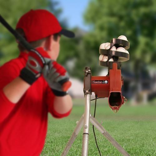 Heater Sports Jr. Real Baseball Pitching Machine With Ball Feeder - Pitch Pro Direct