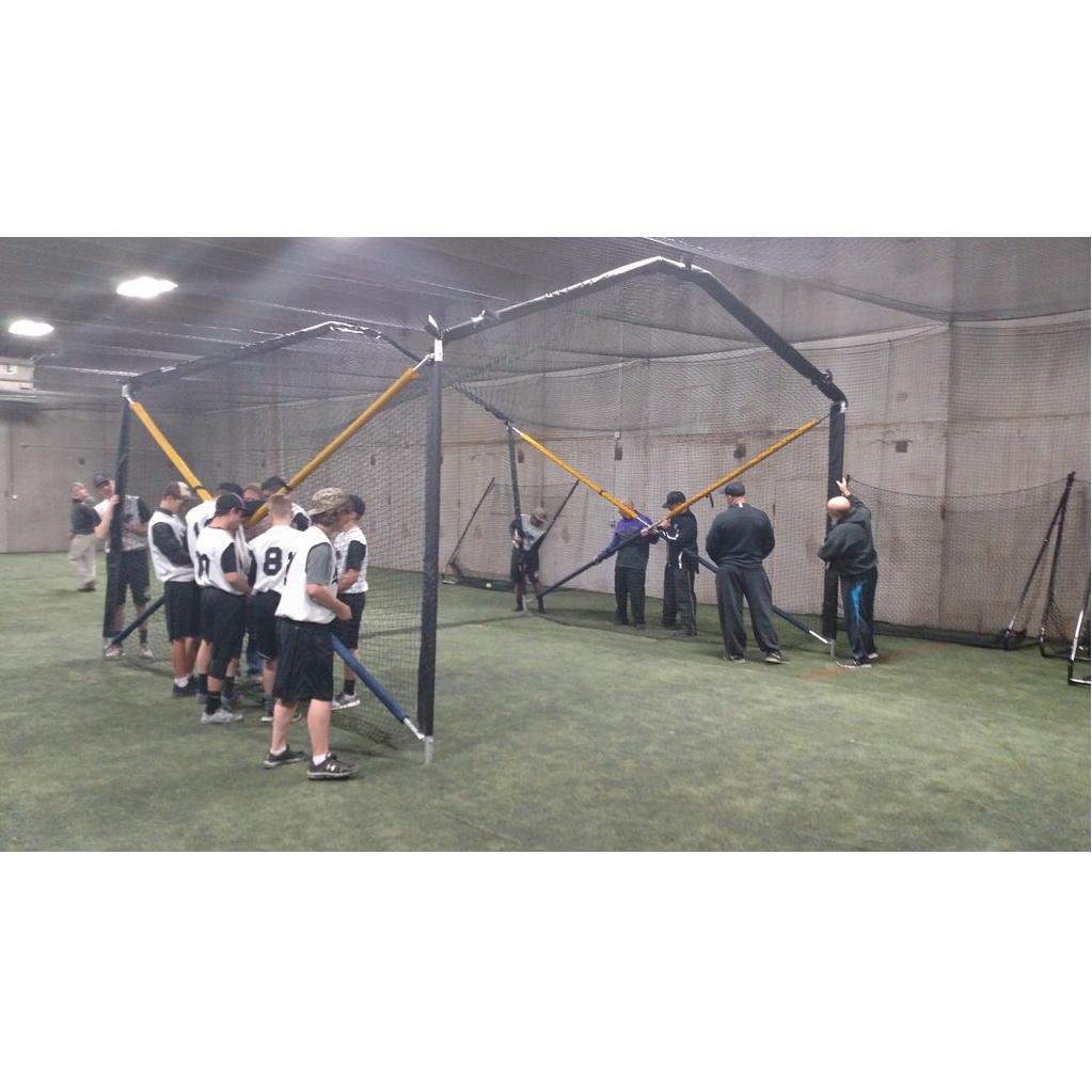 BATCO Indoor and Outdoor Collapsible Home Plate Batting Cage #36 Nylon