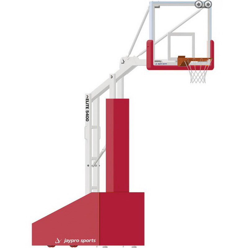 Jaypro Elite 5400 Basketball System in red