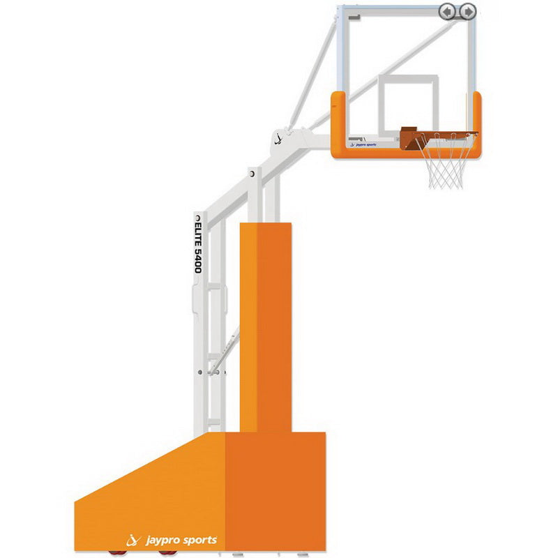 Jaypro Elite 5400 Basketball System in orange