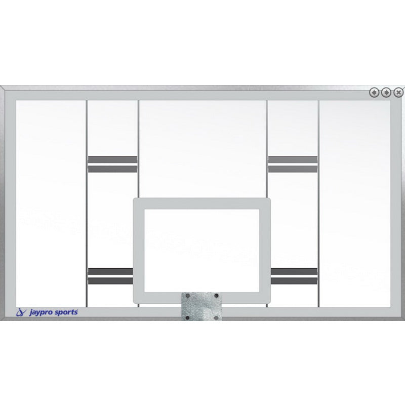 Jaypro 42'' Rectangular Glass Conversion Backboard 