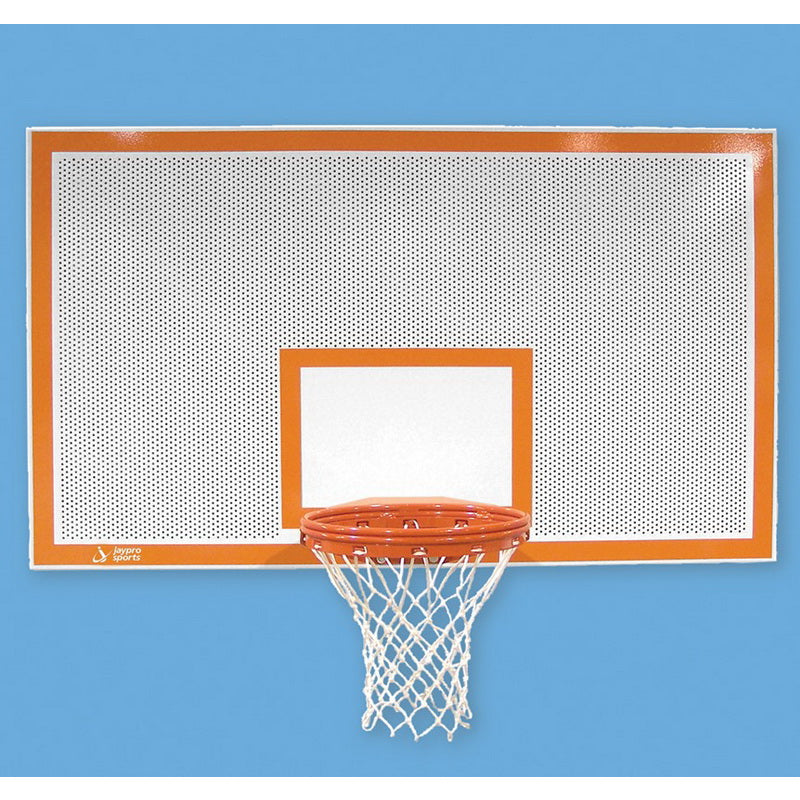 Jaypro 42'' Rectangular Perforated Steel Backboard with ring