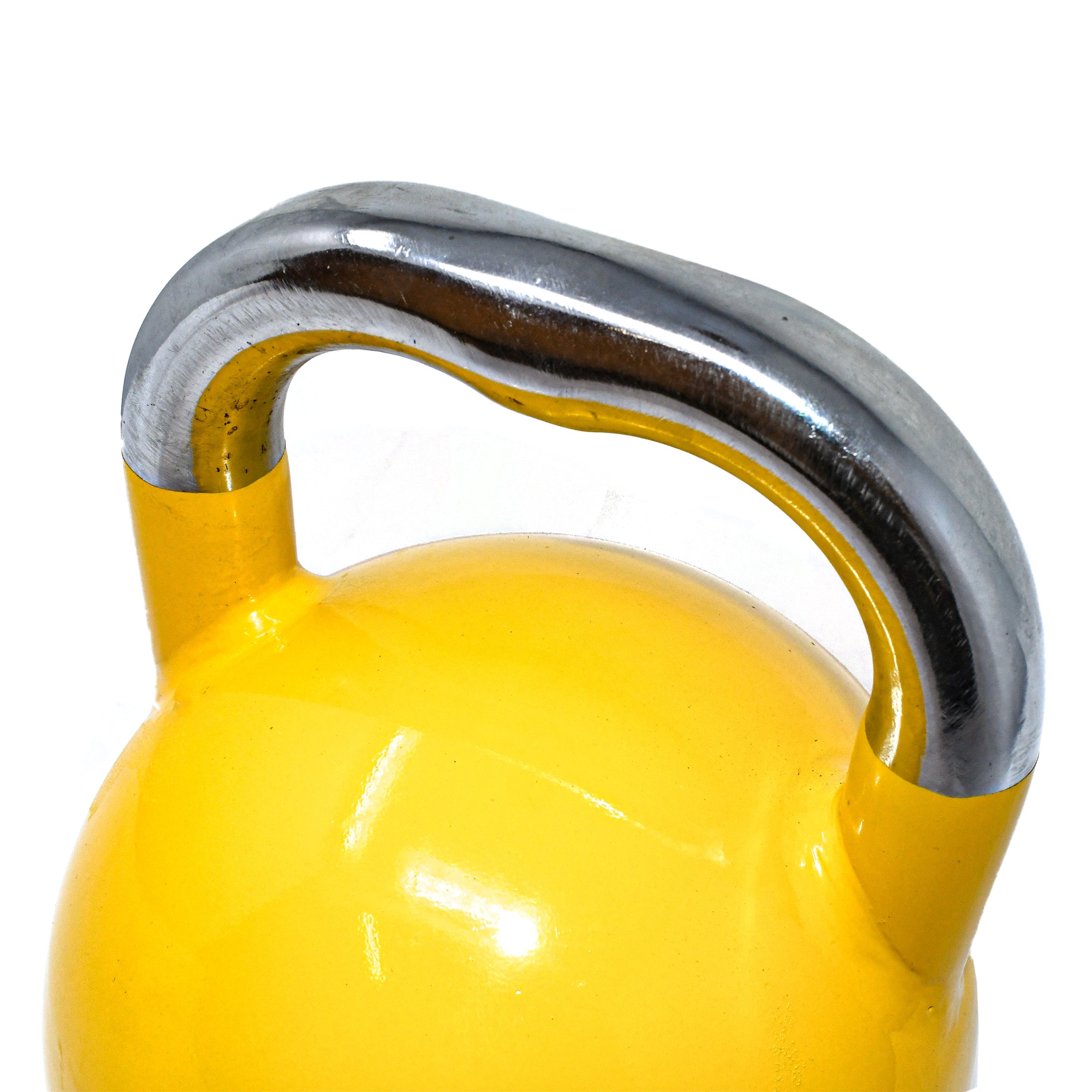 Premium Coated Steel Kettlebell - 35 lbs (16 kg) - Yellow