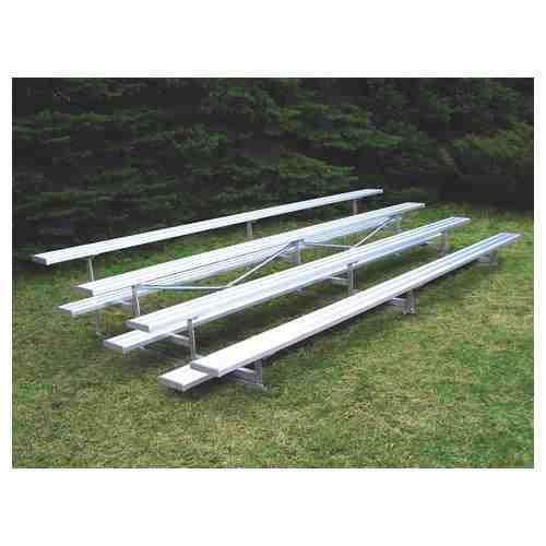 4 Row Powder Coated Low Rise Aluminum Bleachers - Pitch Pro Direct