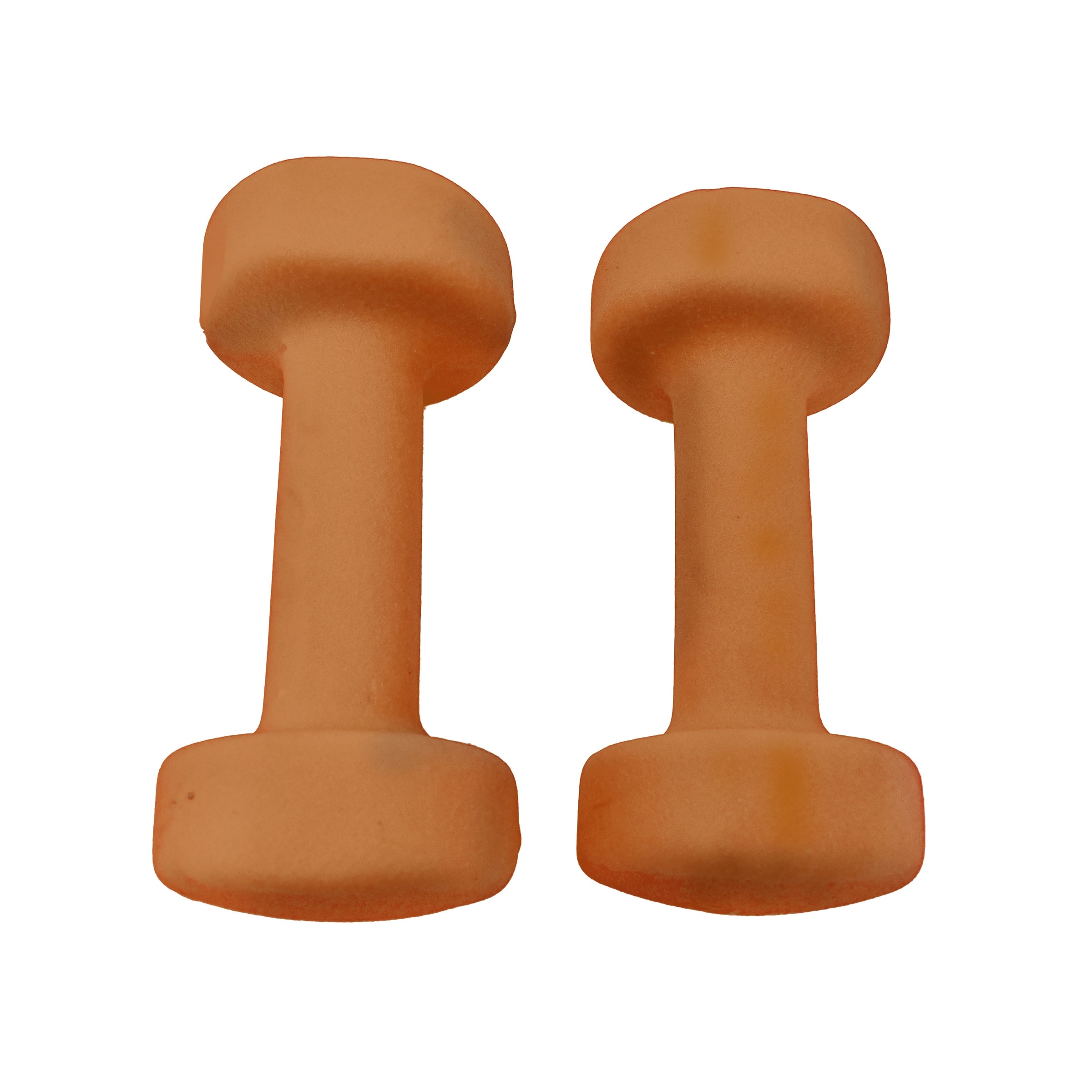Non-Slip Hexagonal Shaped Free Weight Dumbbells - 7 lbs - Orange - Set of 2