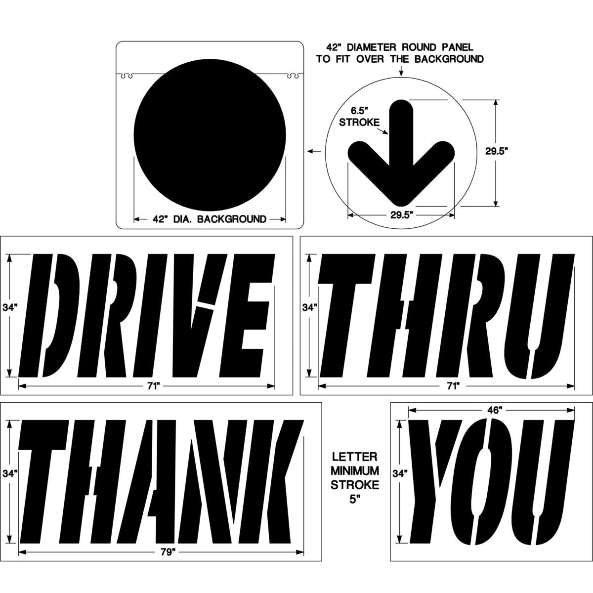 Newstripe McDonalds Parking Lot Stencil Kit