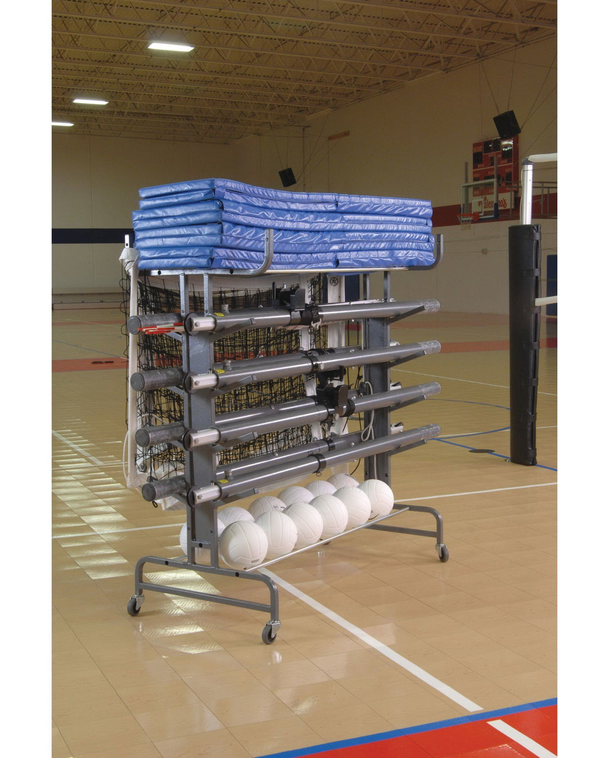 Volleyball Rack Volleyball Equipment, Post Storage, Carts and Racks