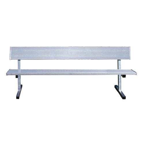 15' Player Bench w/Seat Back (Surface Mount) - Pitch Pro Direct
