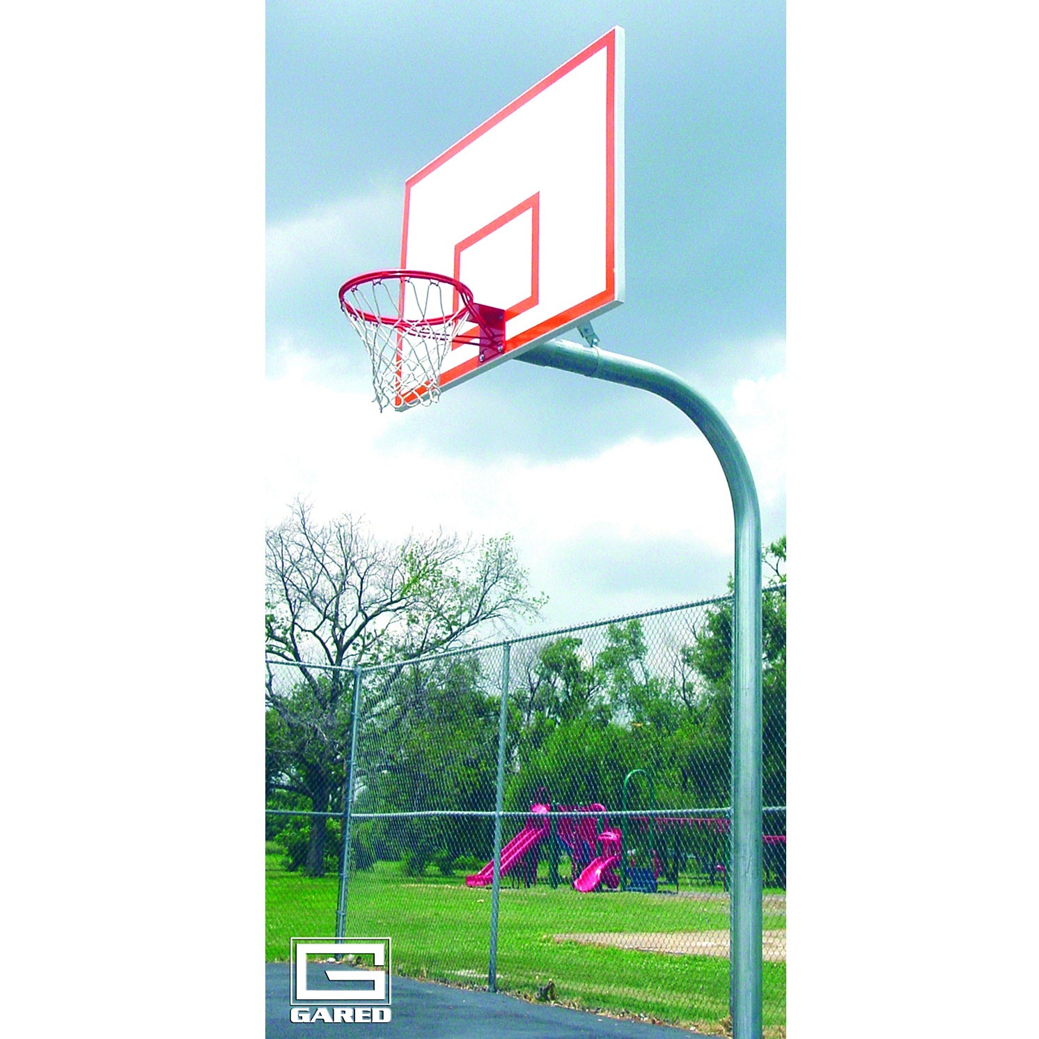 Gared Standard Duty 4-1/2" O.D. Gooseneck Basketball Package