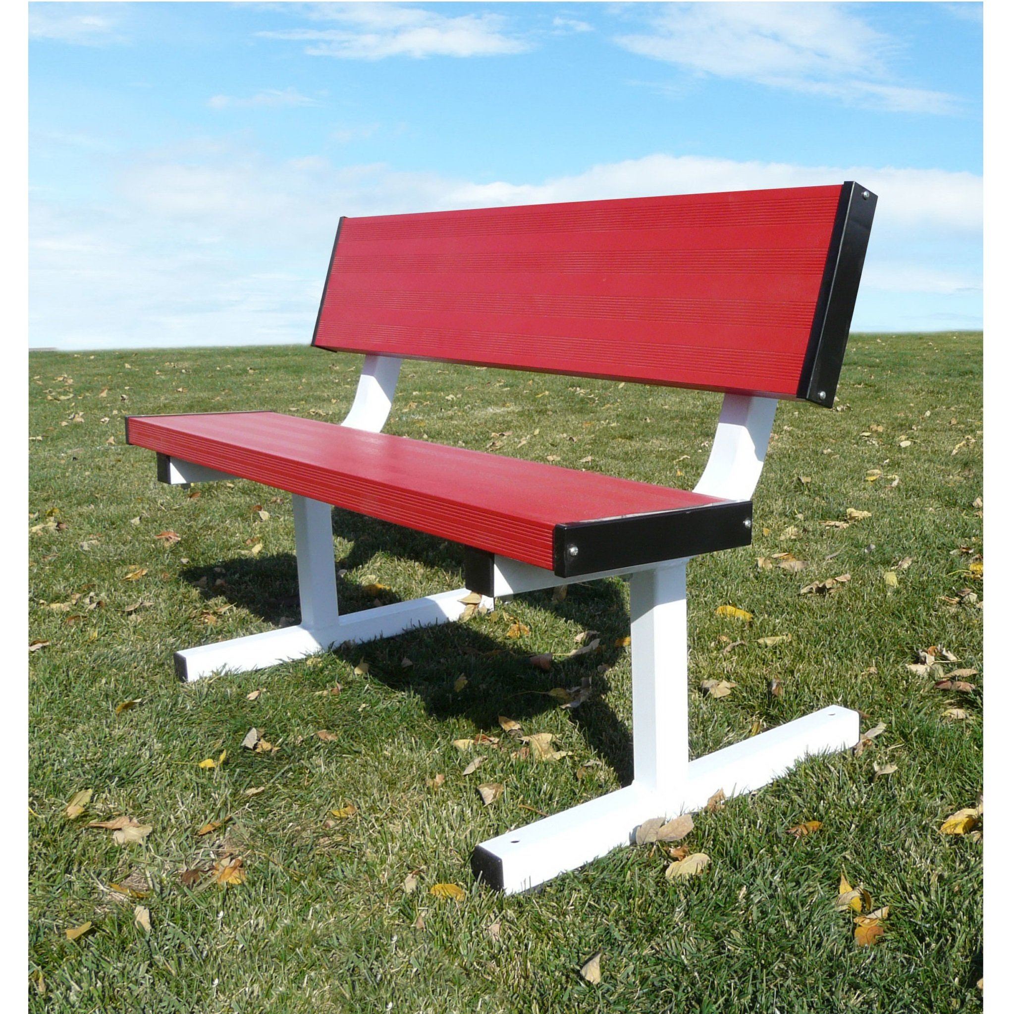 Bison All Aluminum Portable School Color 4′ Player Bench - Pitch Pro Direct