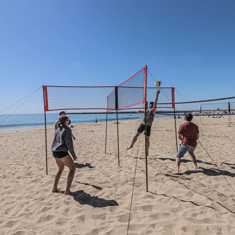 Powernet Volleyball Four Square Net with players
