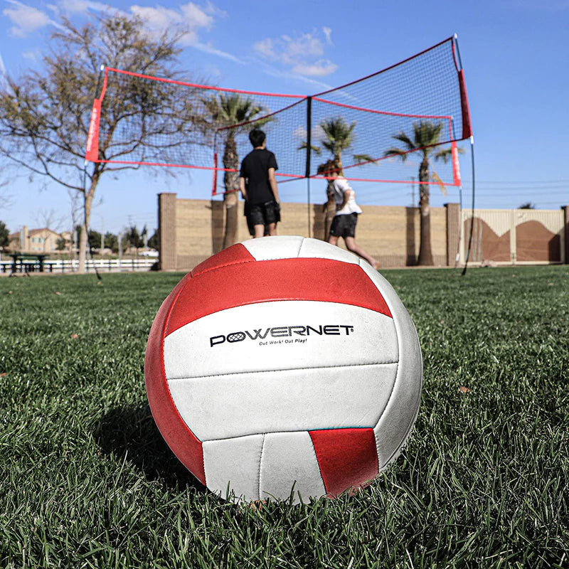 Powernet Volleyball Four Square Net with a volleyball