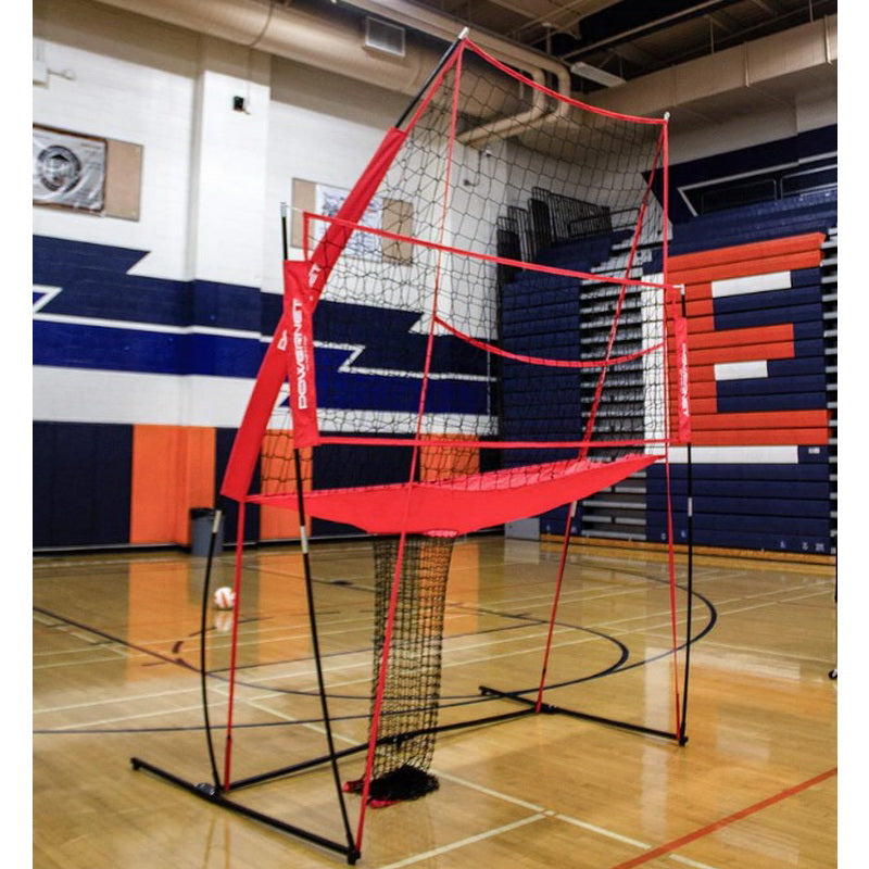 Powernet Volleyball Practice Net Station 8'x11' in a court