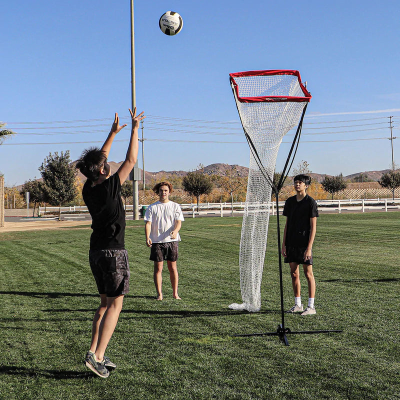 Powernet Volleyball Setter Trainer Net with players