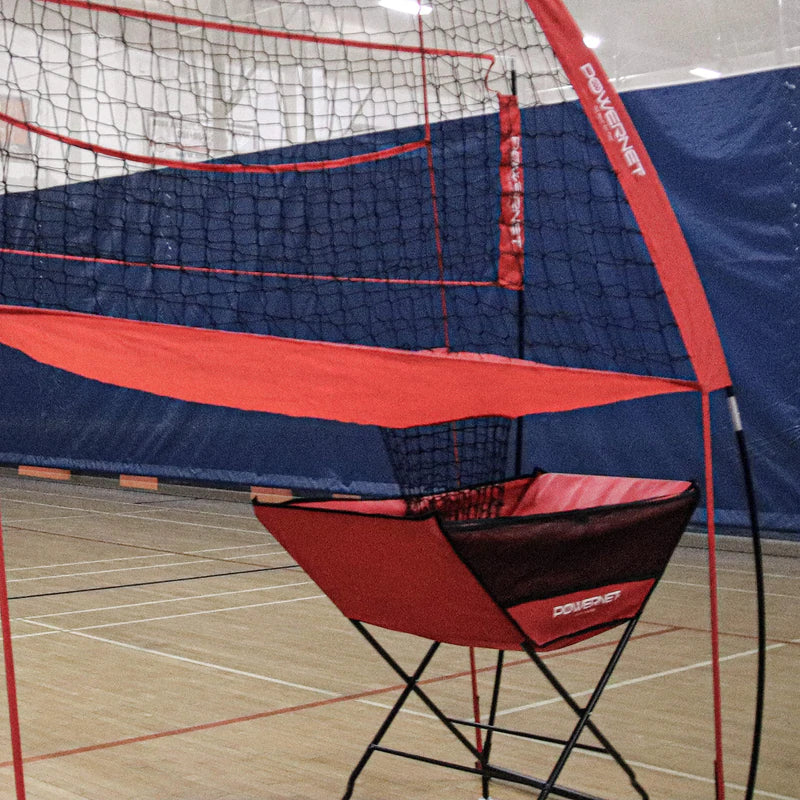 Powernet Volleyball Wheeled Cart in a court