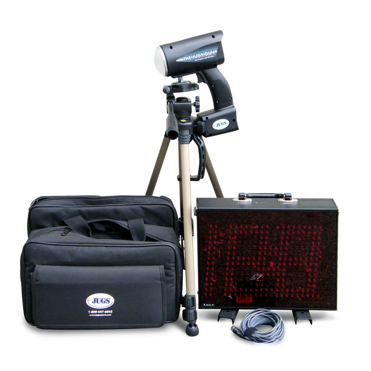 Pro Series Corded Led Baseball Radar Gun Package in white background