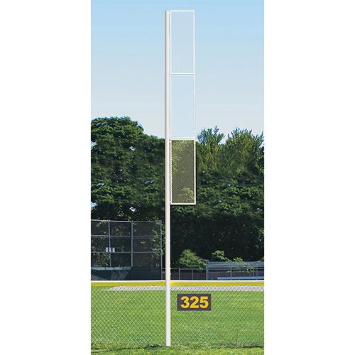 30 Collegiate Foul Pole (Baseball – Semi/Perm) White Front View
