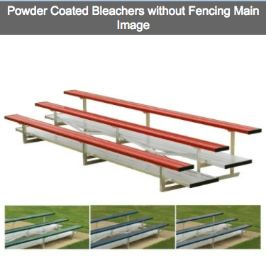2-3 Row Powder Coated Aluminum Bleachers - Pitch Pro Direct