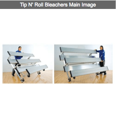2-4 Row Portable Tip N' Roll Aluminum Bleachers - Pitch Pro Direct