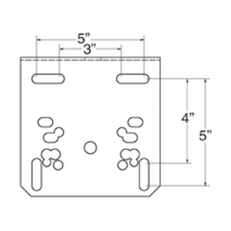 Single Rim Goal Indoor/Outdoor mounting plate illustration
