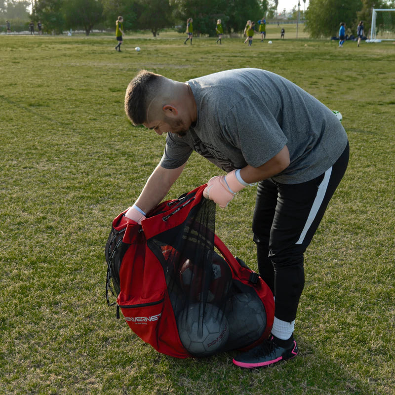 Powernet Soccer Ball Bag in the field