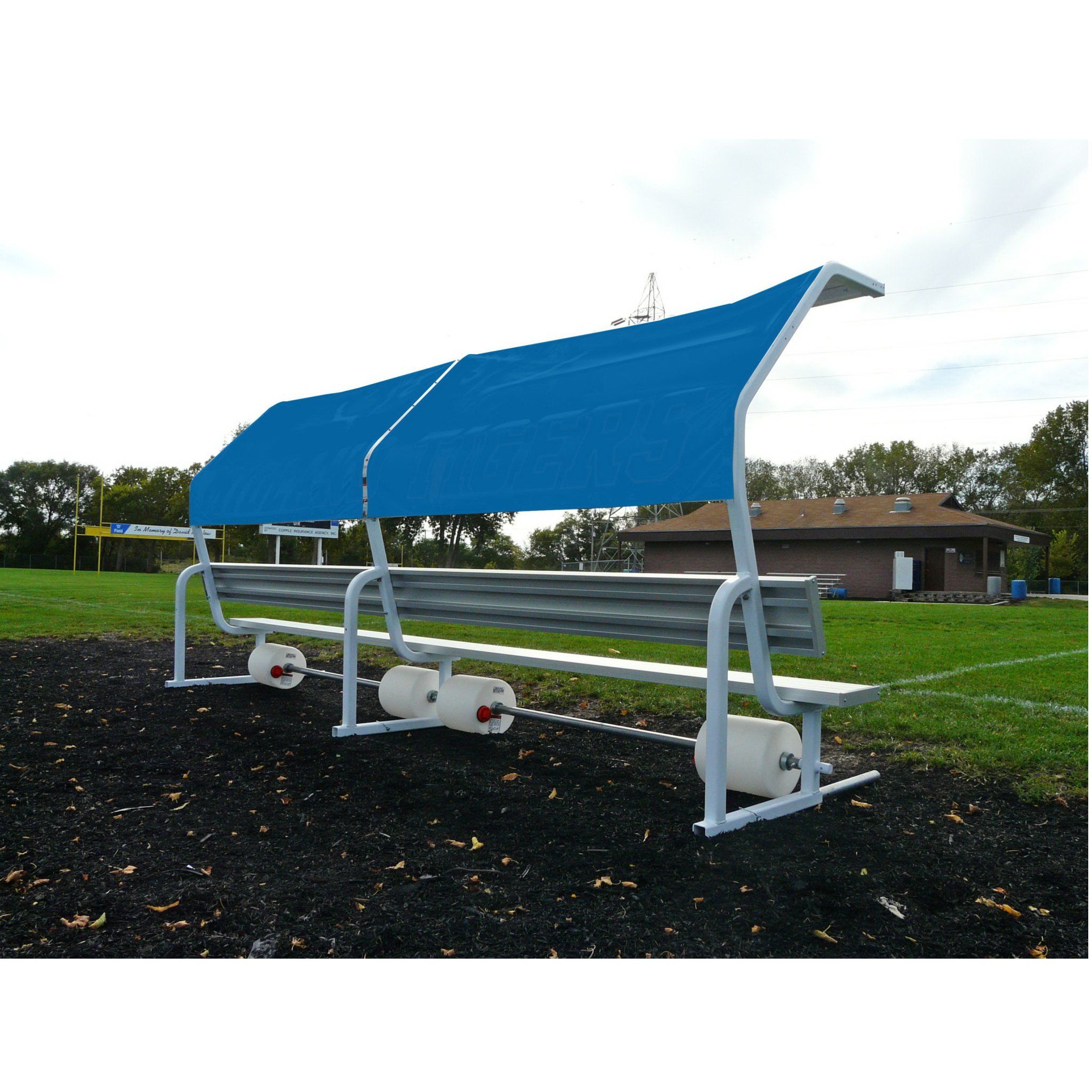 Bison Solid Color Portable No-Tip Covered Bench - Pitch Pro Direct