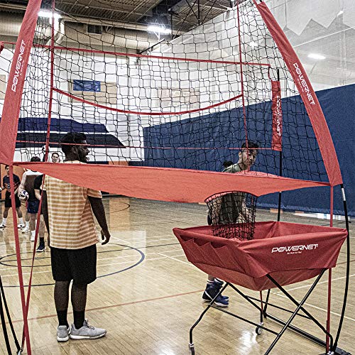 Powernet Volleyball Cart Wheeled XL in a court