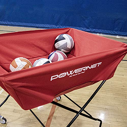 Powernet Volleyball Cart Wheeled XL with balls 