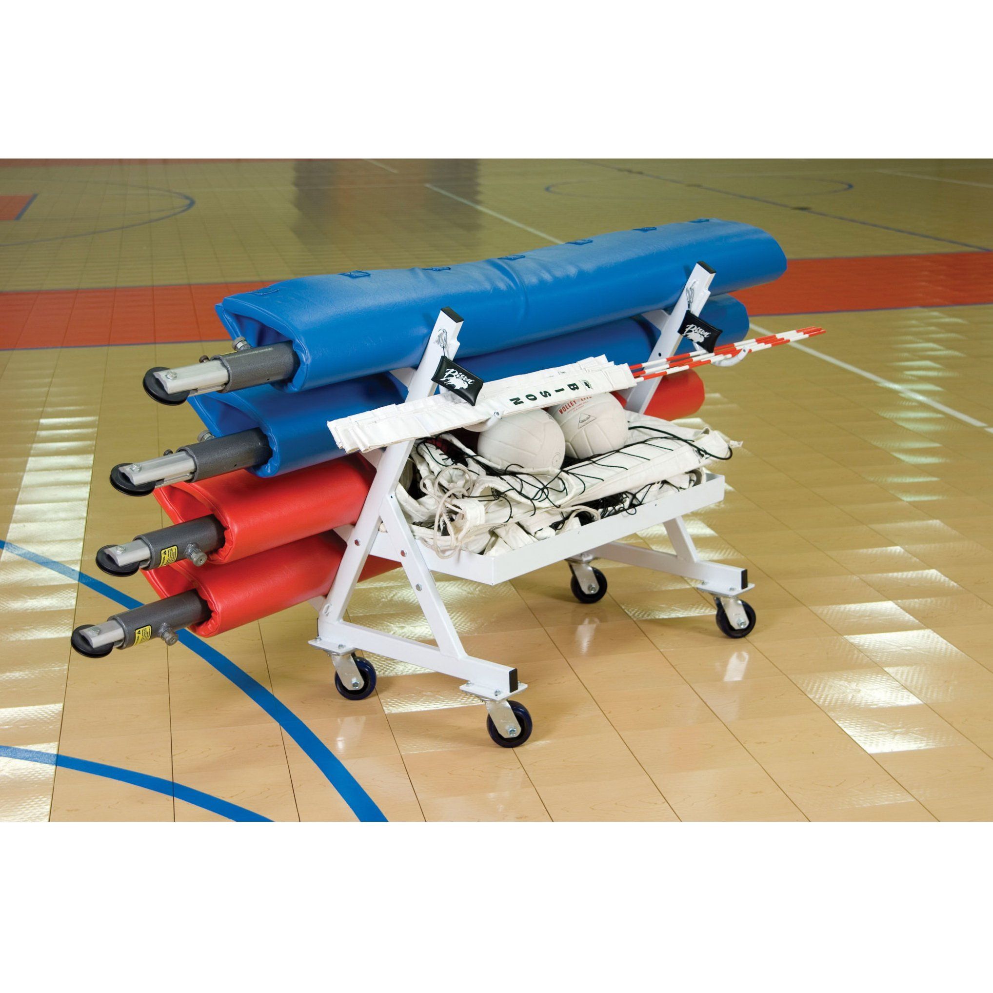 Bison Volleyball Four Post Transport Cart - Pitch Pro Direct