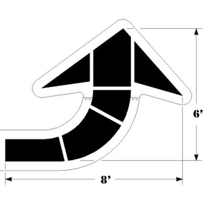 Newstripe Walmart Solid Curve Arrow