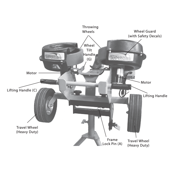 Aerial Attack Football Passing Machine By Sports Attack