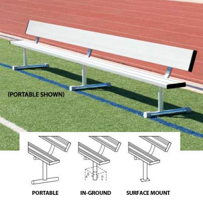 Player's Bench Without Back Plank