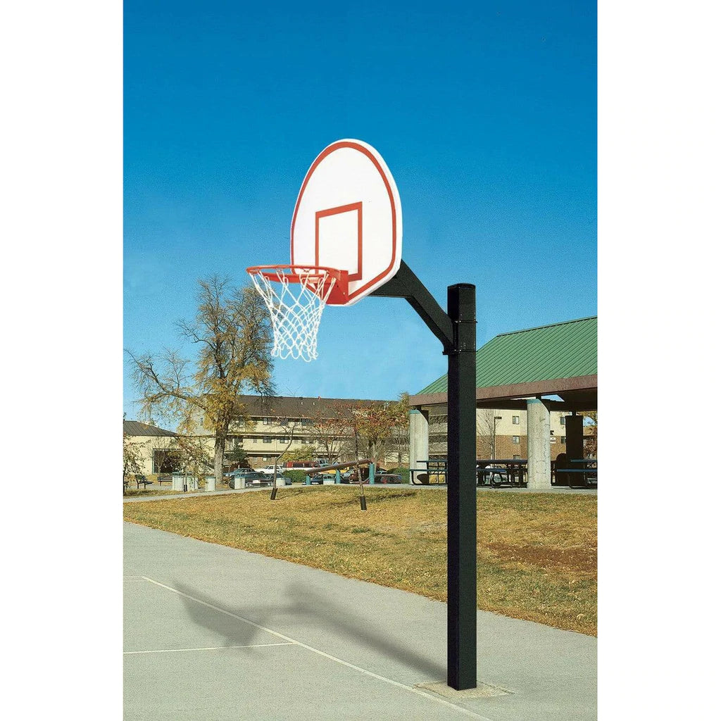 bison 36 x 54 ultimate jr fan aluminum fixed height basketball hoop