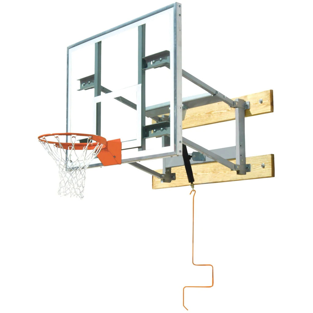bison adjustable wall mounted basketball hoop