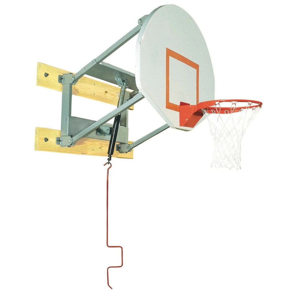 bison fan shaped adjustable steel wall mounted basketball hoop