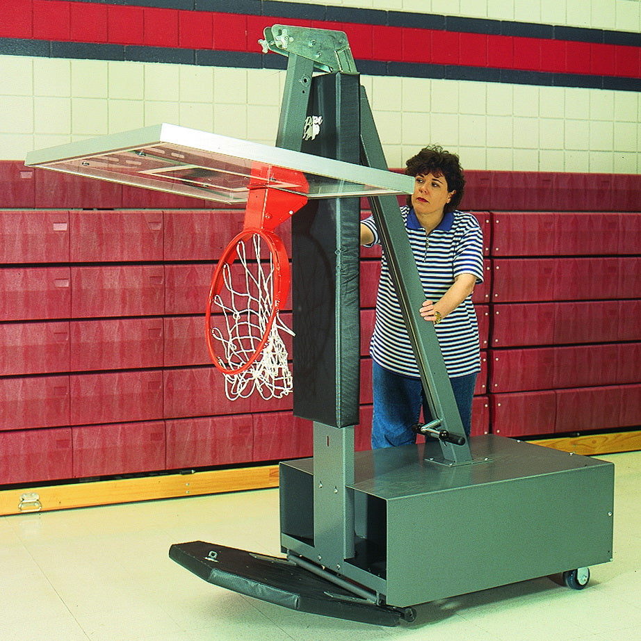 bison inc club court acrylic adjustable portable basketball system 1