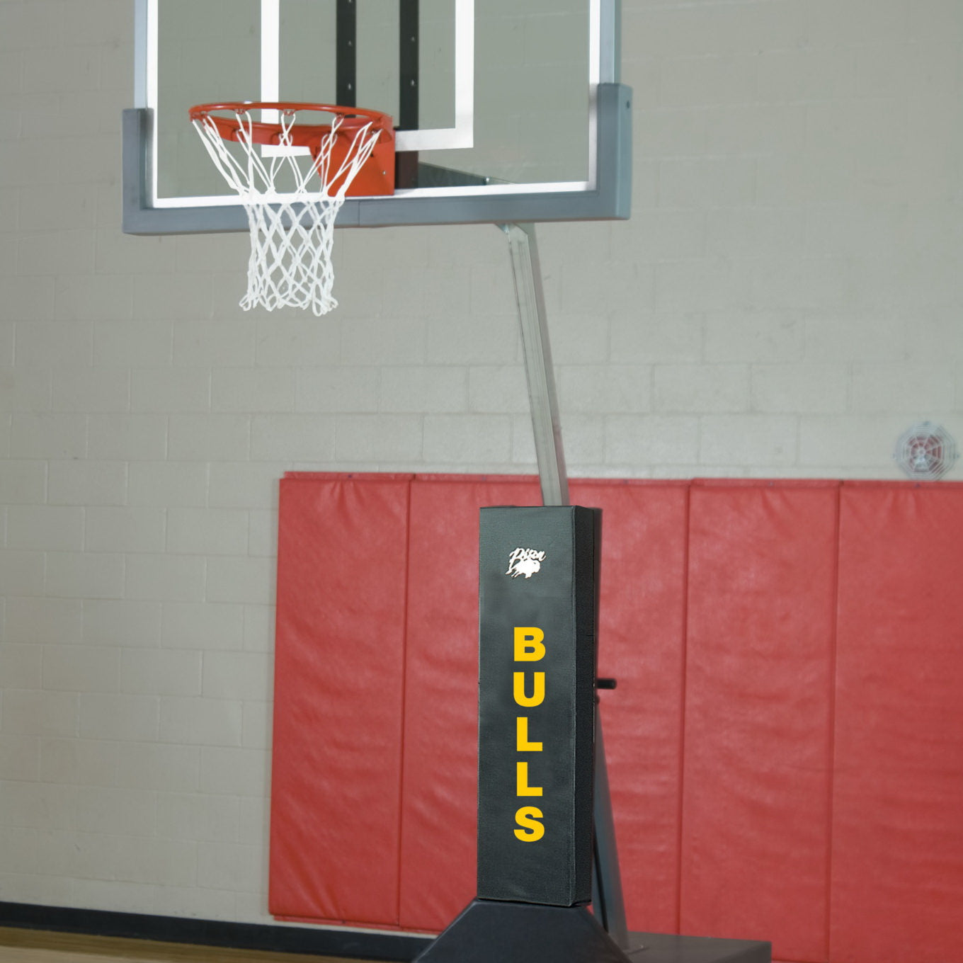bison inc club court super glass portable adjustable basketball system