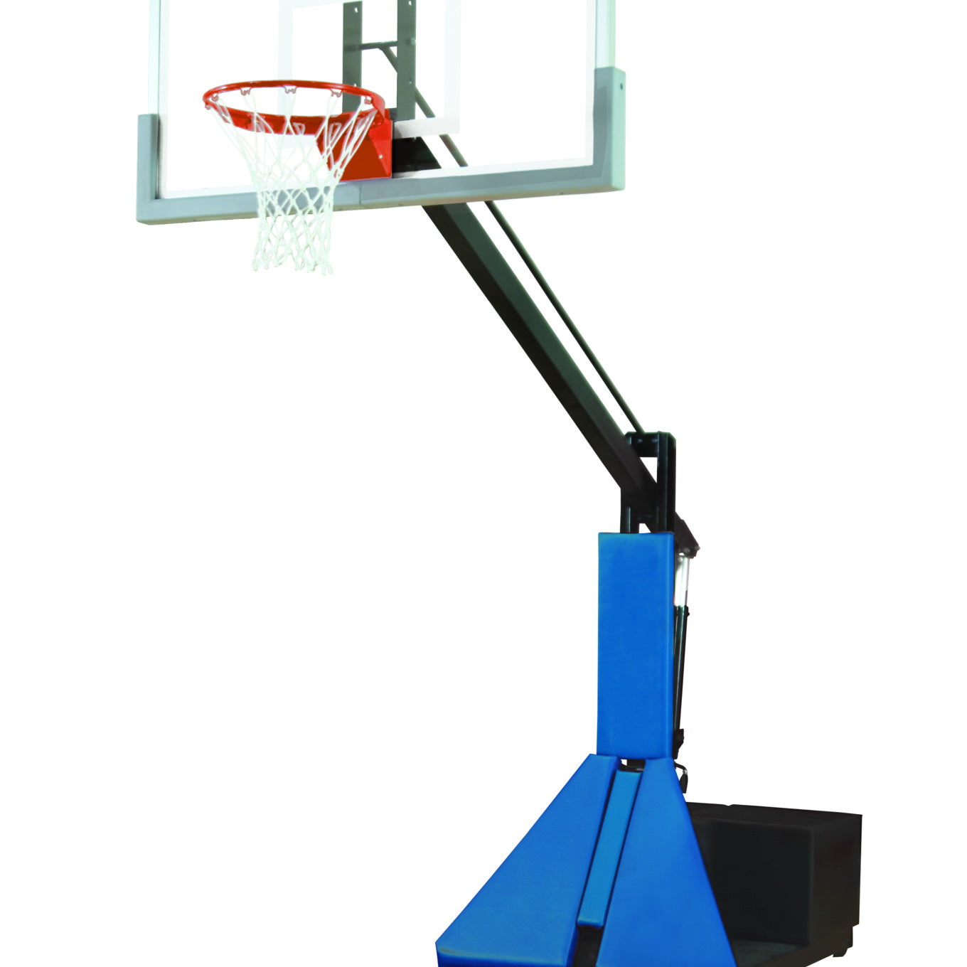 bison inc glass max portable adjustable basketball system 4