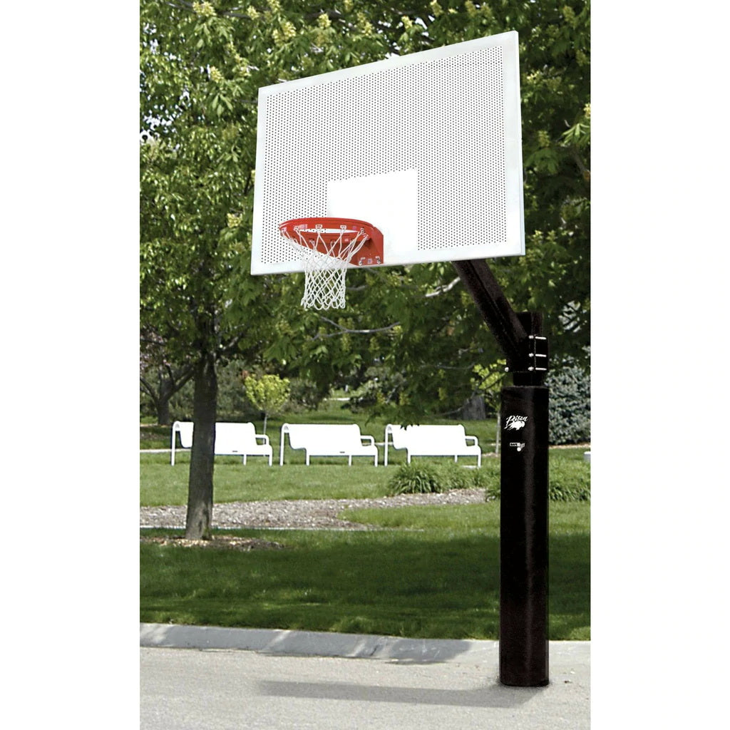 bison ultimate 42 x 72 perforated steel fixed height basketball hoop