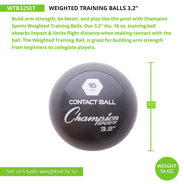 champion sports black weighted training balls set of 6 chart
